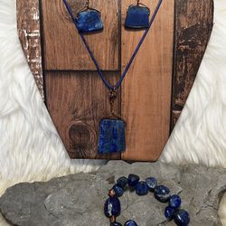 Necklace bracelet, and earrings set