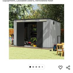 Brand New Domi 6.2x11FT Outdoor Resin Storage Shed, All-Weather Double-Wall Storage Building with Sloping Roof for Backyard, Garden, Lawn Tools, Mower