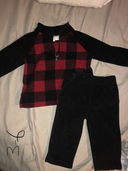 Boys 3-6m fleece set