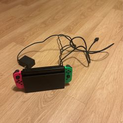 Nintendo Switch With Two Controllers