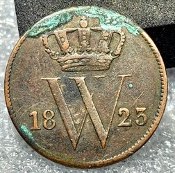 1823 Willem 1 Cent Netherlands VF Brwn