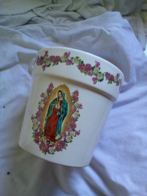 Virgin Mary Plant Pot
