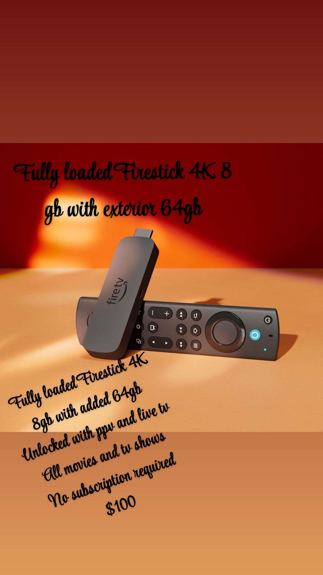 Fully Loaded Firestick 4K 8gb