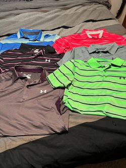 Mens size Medium Under Armour polo lot