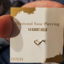 14k Nose Ring In Original Packaging 