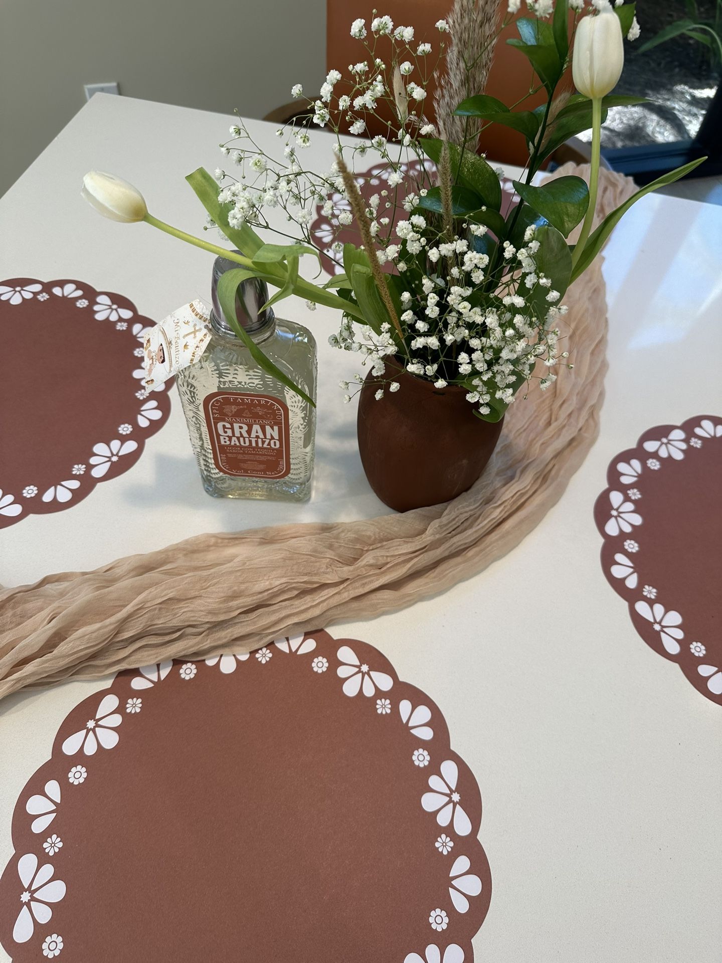 Beige Table Runner