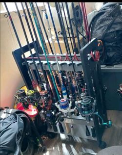 Fishing rod holder cart