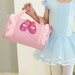 Dance Bag Kids Ballet Sequin Shoulder Cute Backpack Duffel Sport.Custom Children Bag, Lightweight Student Messenger Large Capacity Tote For Travel And