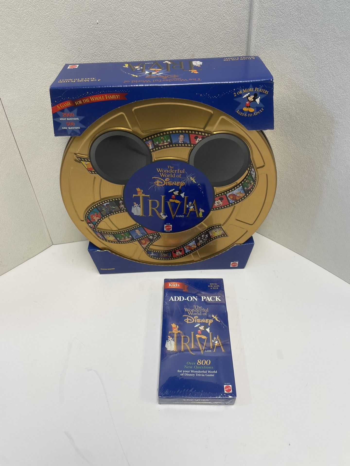 1997 The Wonderful World of Disney Trivia Game Mattel New W/ Add On Pack Kids