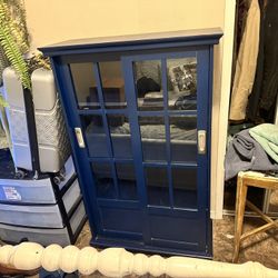Blue Wood Cabinet