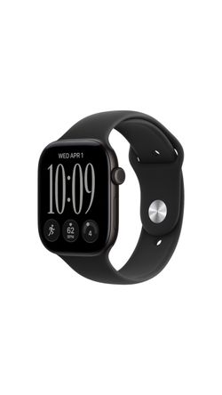 Apple Watch, Series 12, Black Aluminum, 46 mm, GPS, Black Sport Band, S/M - Brand New in Sealed Box