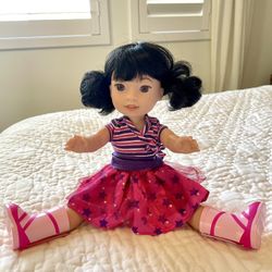 American Girl Wellie Wishers Emerson 14.5 Inch Doll LIKE NEW With Outfit &  Boots