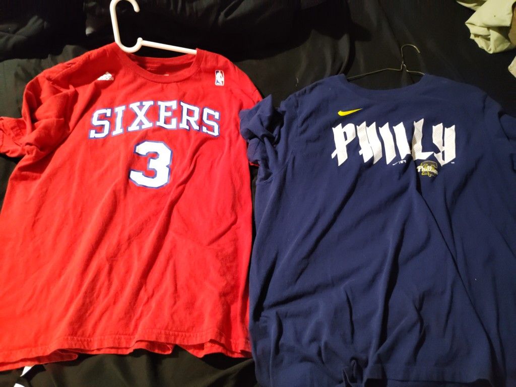 Bryce Harper Nike Xl Shirt And Allen Iverson Xl Adidas Tee Shirt