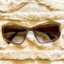 Lanvin Oval Square Sunglasses LNV109S 734 Gold/Tortoise