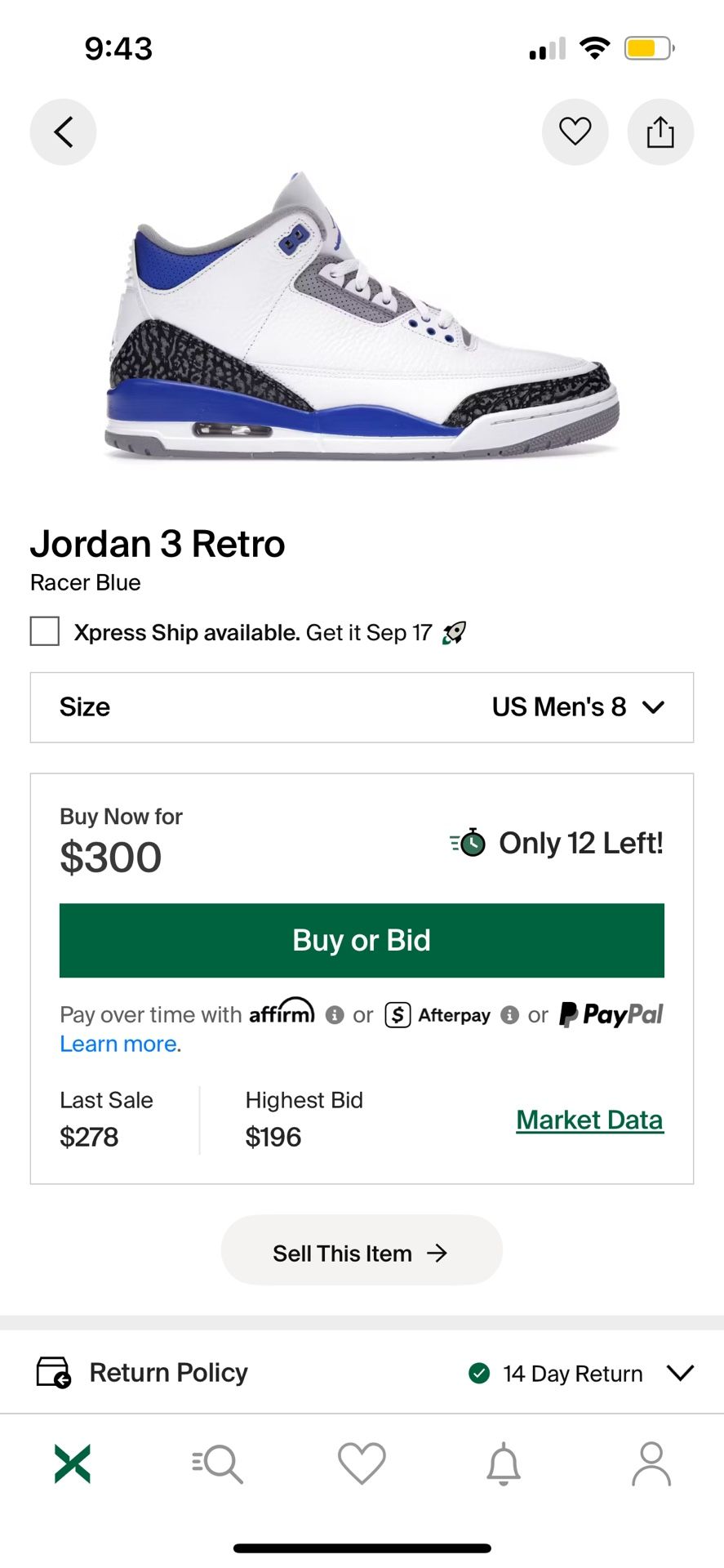 Jordan 3 Racer Blue