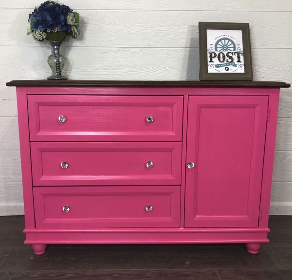 Hot Pink Dresser Changing Table For Sale In Canby Or Offerup