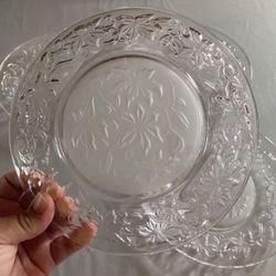 Four (4) Princess House FANTASIA Salad / Luncheon Plates