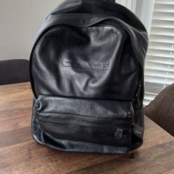Coach Black Charles Leather Campus Backpack Bag