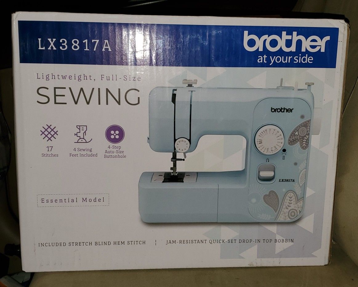 brand new lightweight, full-size sewing machine (essential edition) BLUE