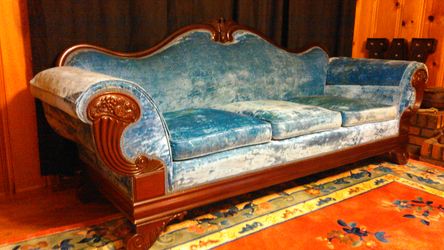 Antique Empire Sofa Solid Mahogany