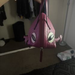 children’s purple frog tote bag 