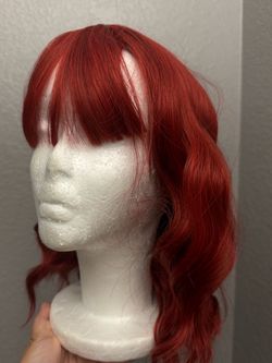 #67 Deep Red short wig with Bangs