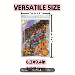 Holographic Zip Storage Bags