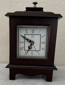 Vintage Desk Clock w/ 3 Photo Holders