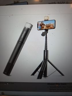 Sensyne Selfie Stick with Light, Phone Tripod