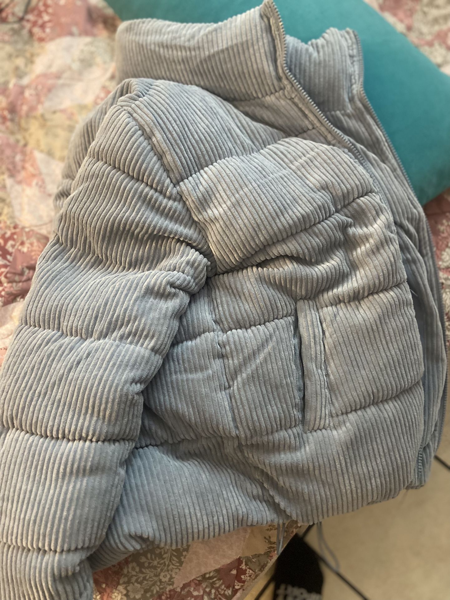 Pink Platinum Puffer Jacket