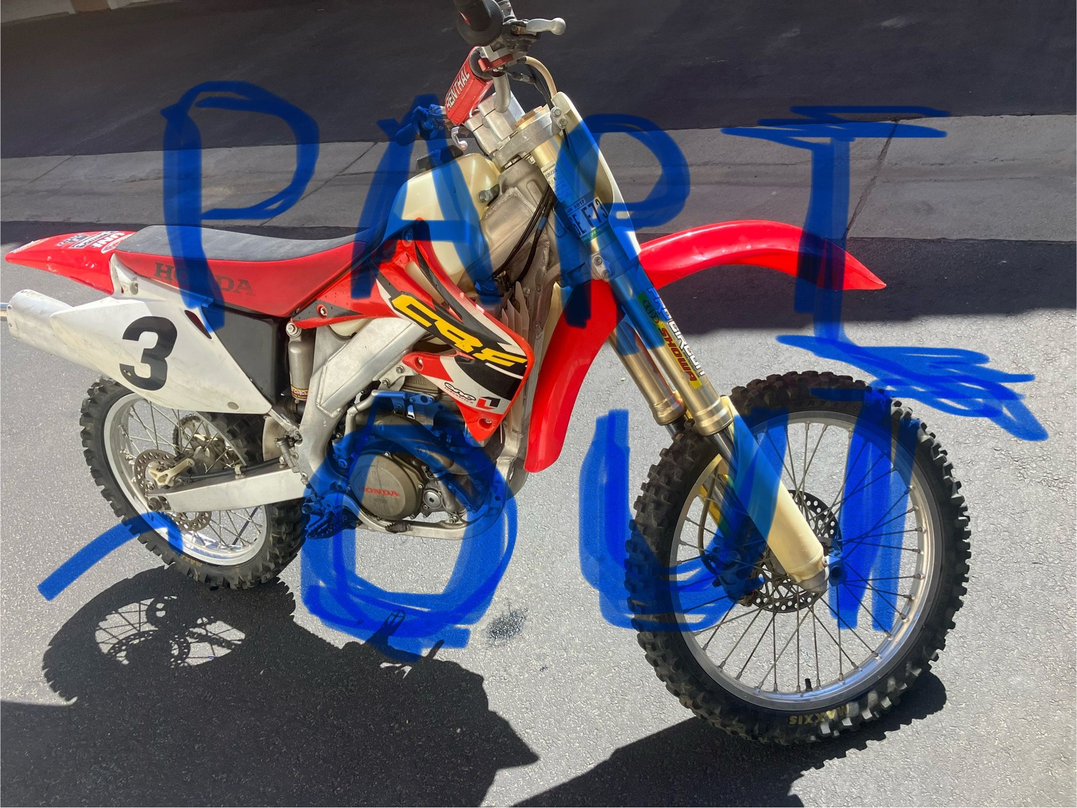 2002 Honda CRF450r Part Out Motocross Dirt Bike Crf 450 Cr Honda Mx Offroad Crf450