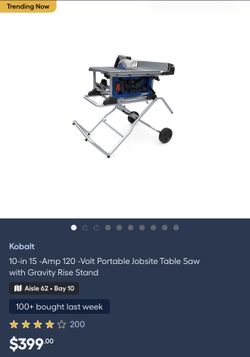 Kobalt Table saw