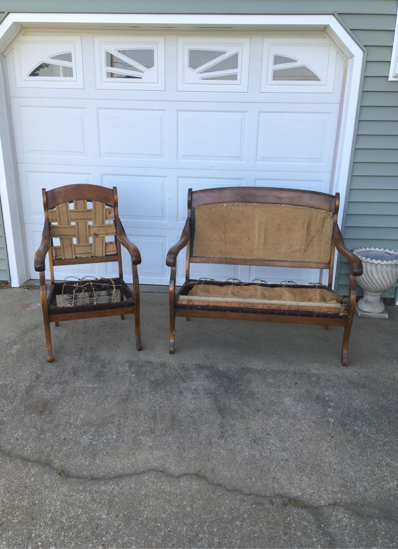 Vintage bench and chair