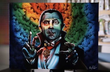 12×16 Dracula airbrushing