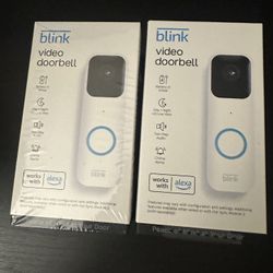 Blink Video Doorbell (White) Smart Wifi, Two-way Audio, Video, Wired/Battery(2)