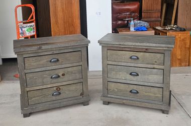 Rustic Oversized Nightstands