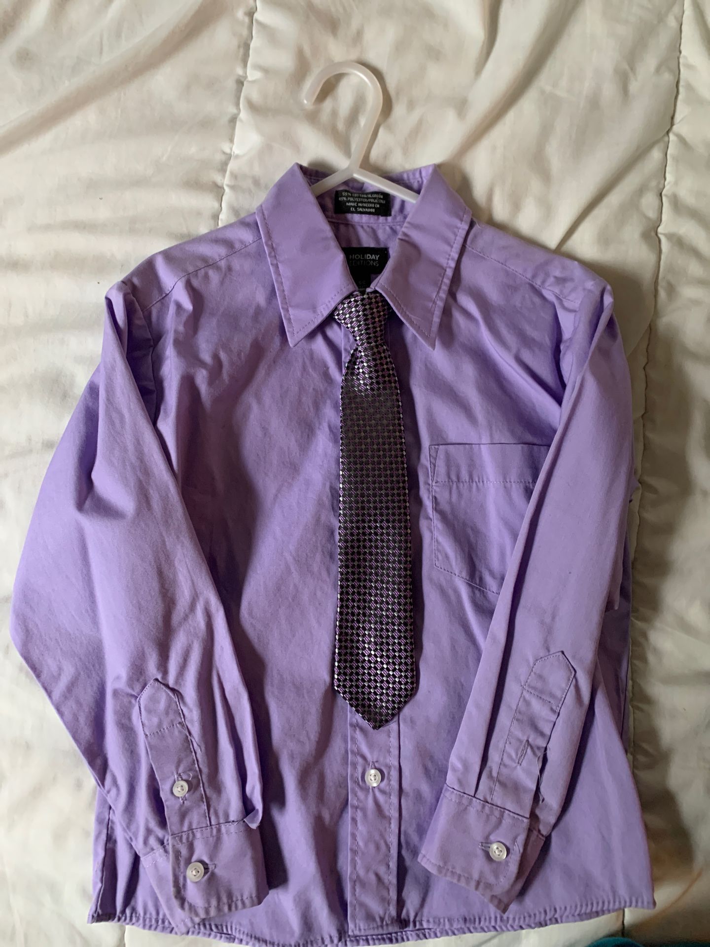 BOYS DRESS SHIRT W/TIE