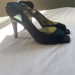Sandals black evening size 7 1/2 