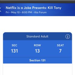 Kill Tony 1 Ticket