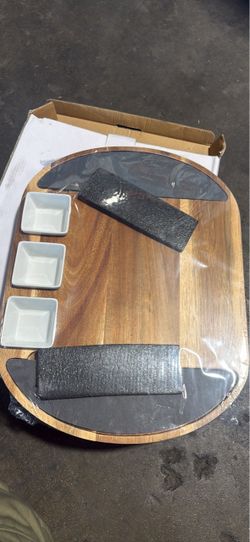 Acacia Cheese Board Set - Large Charcuterie Boards & Cheese Board and Knife Set - Kitchen Wine Meat Cheese Platter - Unique Thanksgiving, Christmas, H