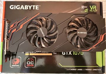 Gigabyte GeForce GTX 1070 8GB (Includes New Fans & Original Box)