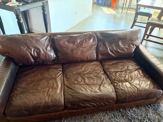 RH Leather sofa