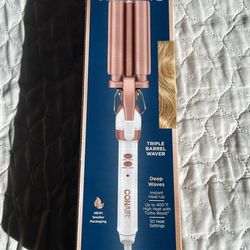 Conair double ceramic triple barrel waver