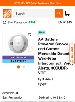 50$ AA Battery Powered Smoke and Carbon Monoxide Detector,, Voice Alerts,
