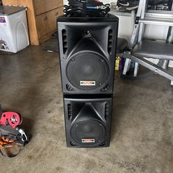 8” SAVI BT-005 Powered PA Speaker Set