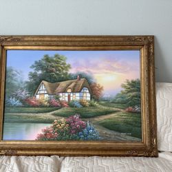 Painting With Golden Frame 