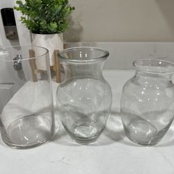 Clear Glass Vases 
