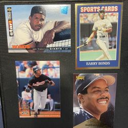 Barry bonds (4) baseball card lot