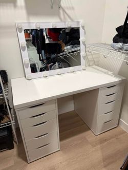 IKEA desk and mirror