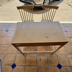 Wooden Table With 2 Chairs 
